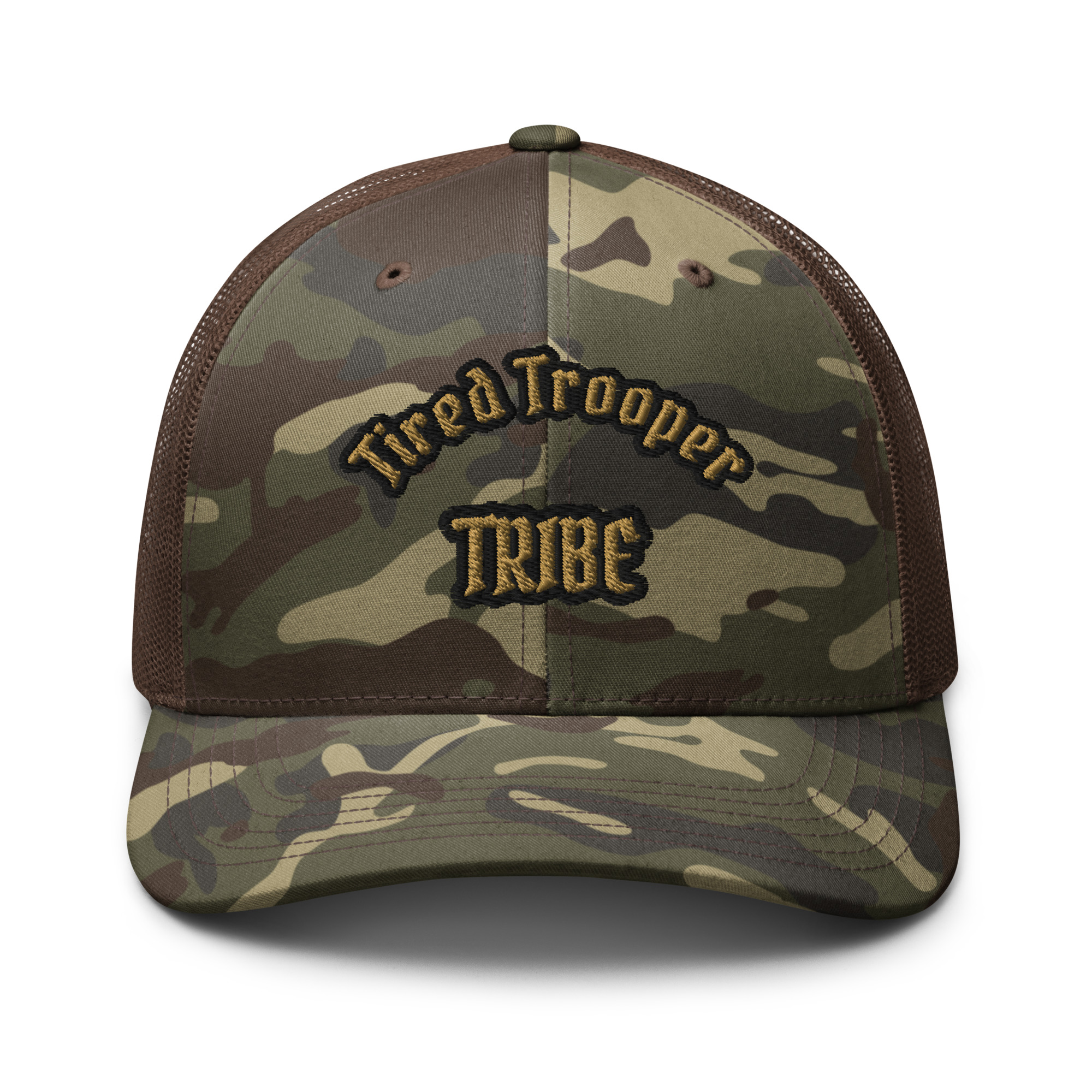 T^3 Gold Status Camouflage Trucker Hat - Image 7