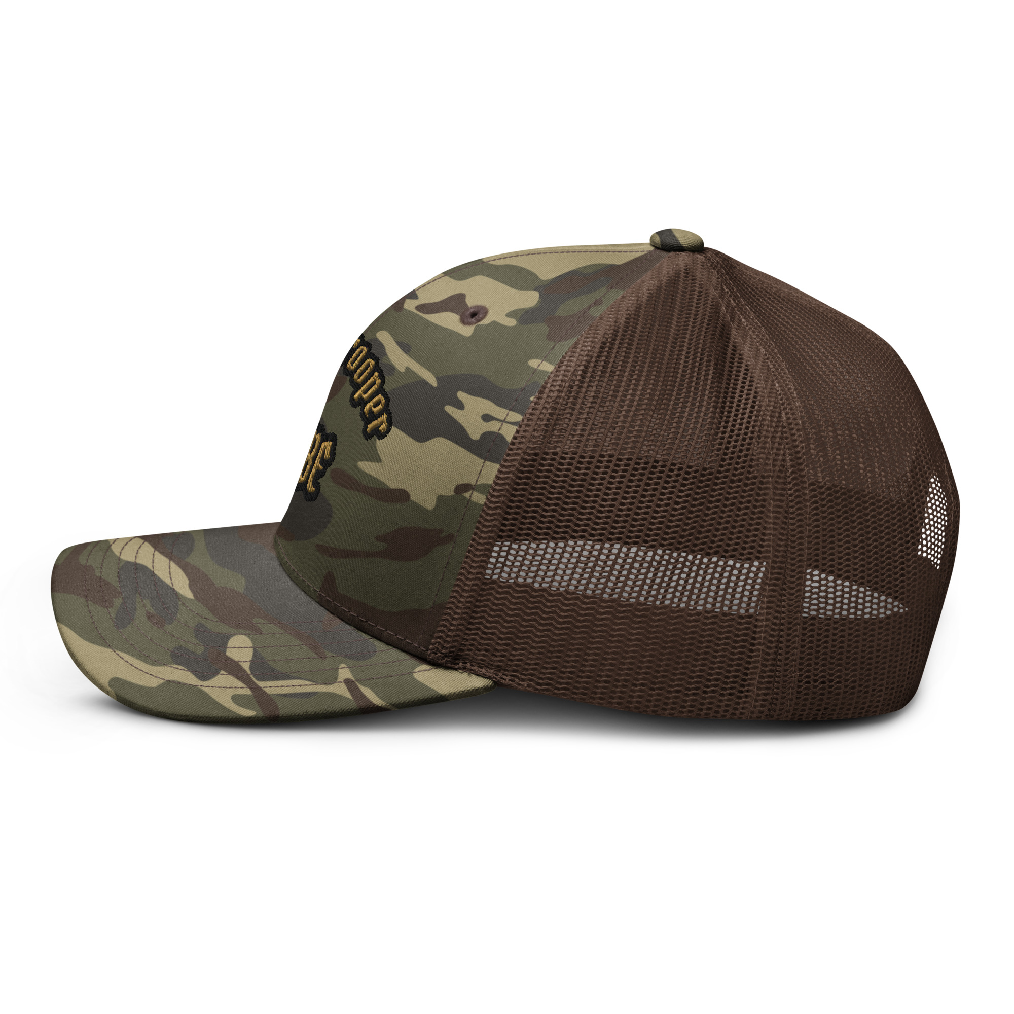 T^3 Gold Status Camouflage Trucker Hat - Image 5