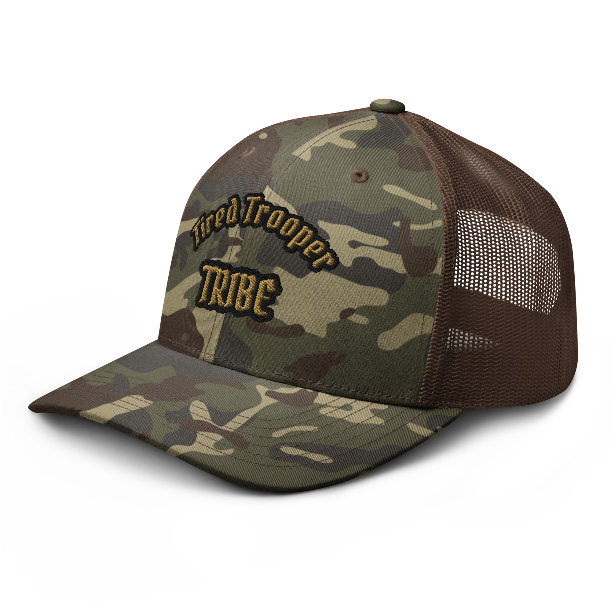 T^3 Gold Status Camouflage Trucker Hat - Image 3