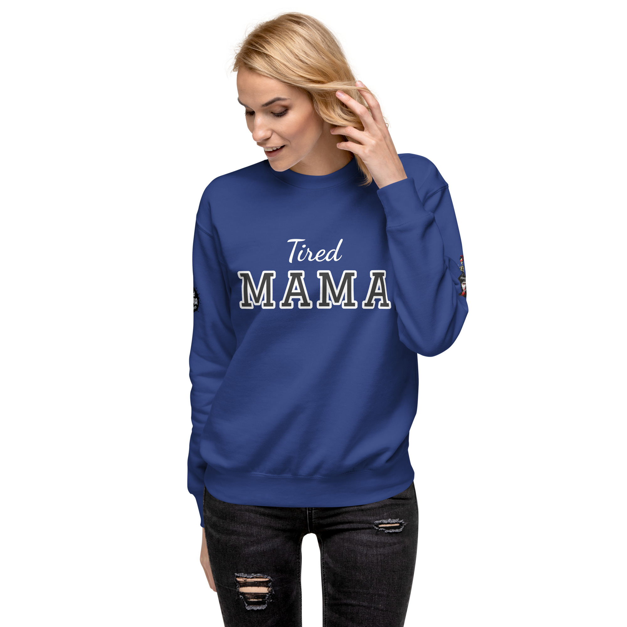 Tired Mama Light Edition Unisex Premium Sweatshirt - Image 21